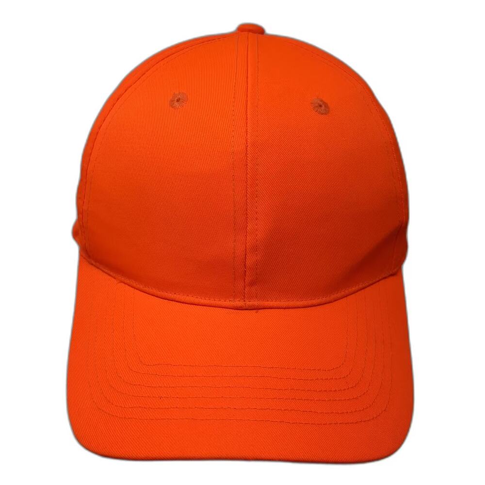 Hot Shot Baseball Cap Orange Hat OS Safety Hunting Elastic Strapback Polyester